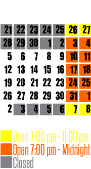 2014 Dates & Hours of Operation
